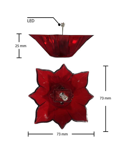 Eternal Glow, Water Sensor, 3D Reflective Colourful Diyas🪔✨(Pack of 4/12/24)