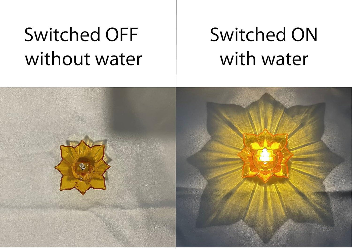 Eternal Glow, Water Sensor, 3D Reflective Colourful Diyas🪔✨(Pack of 4/12/24)